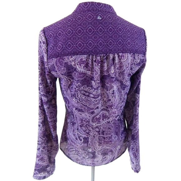 prAna Evelyn Button Down Paisley Blouse - Picture 4 of 4